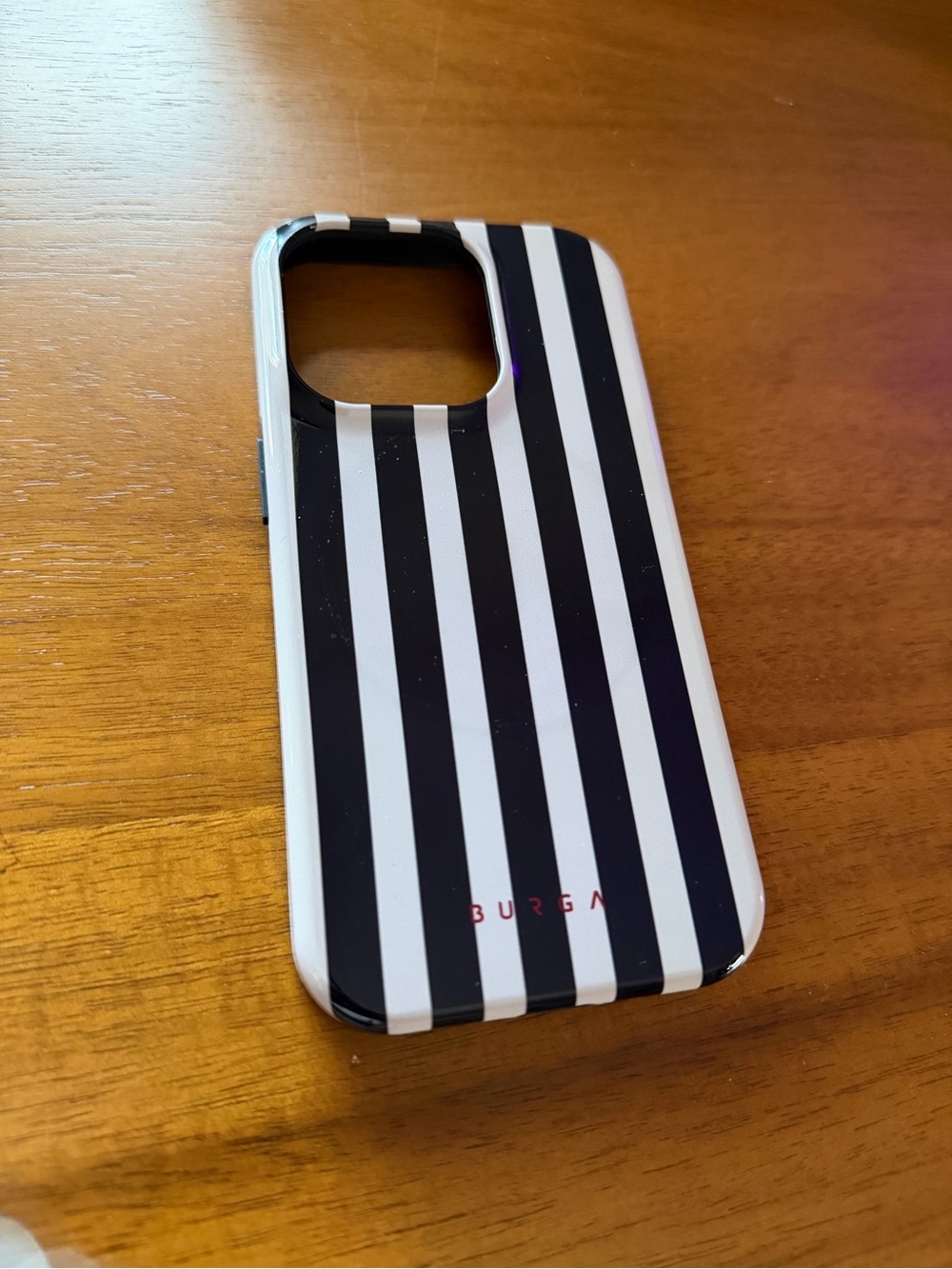 Burga Black & White Stripe iPhone 14 Pro Case